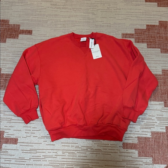 Aritzia Cozy Sweatfleece New Mega Crew, Cherry Red, Small - Picture 10 of 13